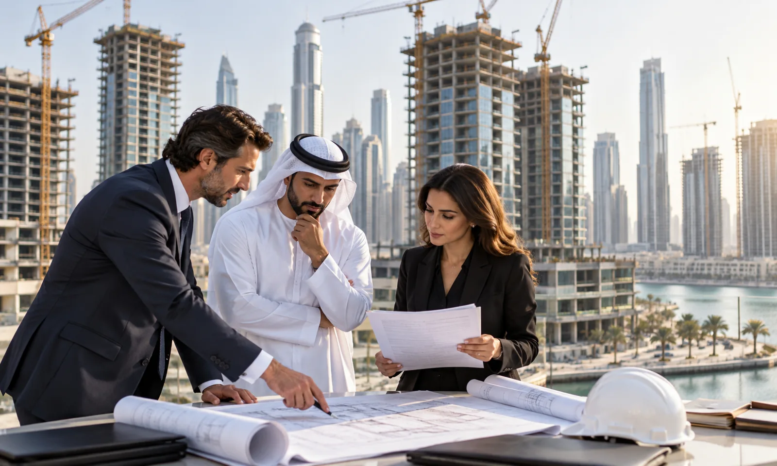 Illustrative off-plan property and building-development consultation